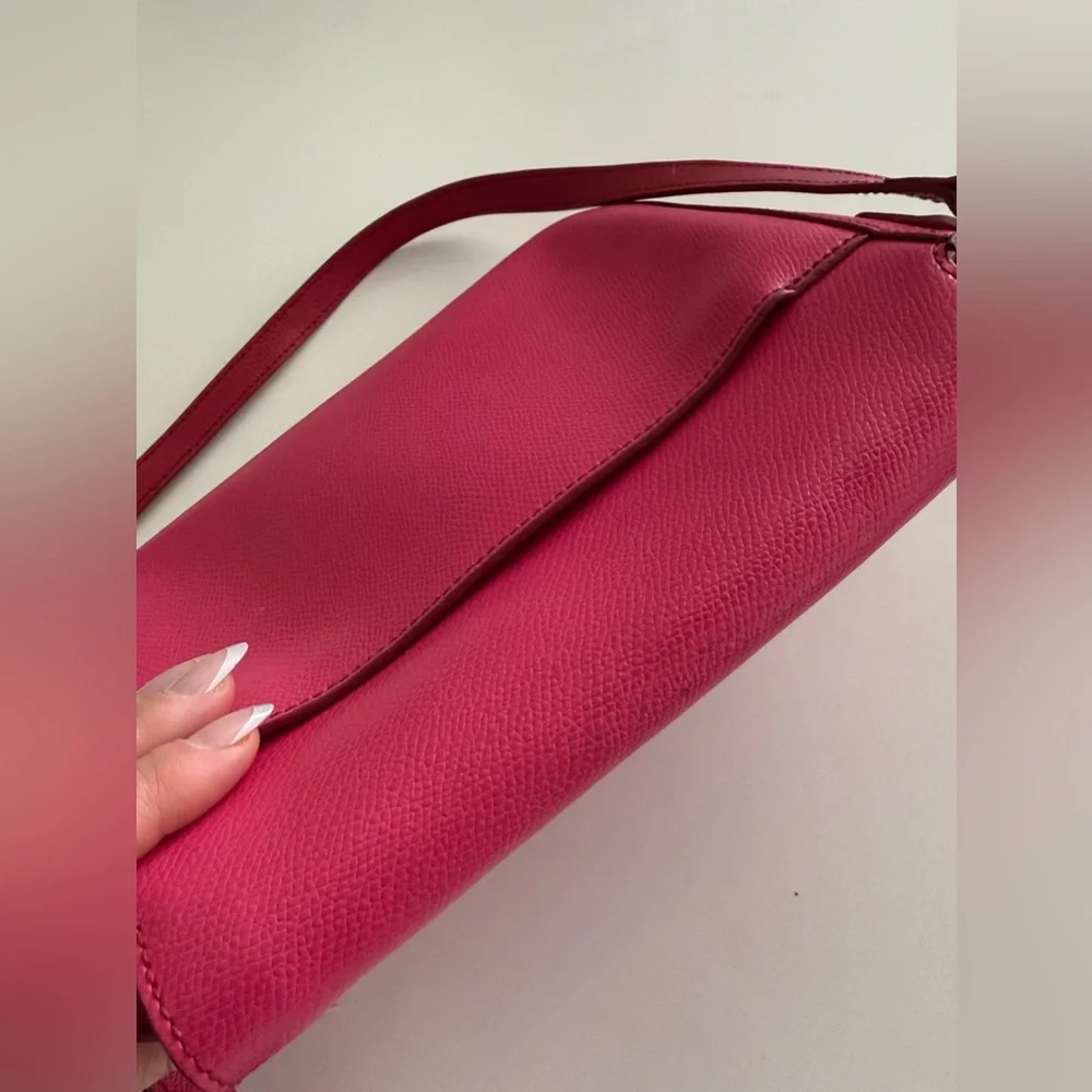 VERA BRADLEY leather Twice as Nice Crossbody Bag Purse - ROUGE PINK - Picture 9 of 15